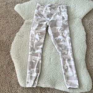 Athleta white and beige camo yoga pants